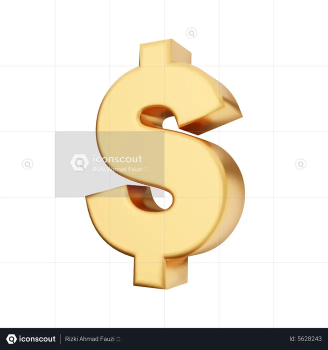 Symbole du dollar  3D Icon