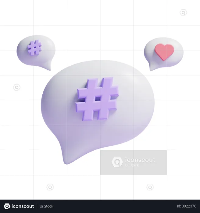 Symbole de hashtag  3D Icon