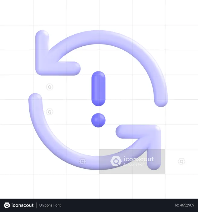 Sync Error  3D Icon