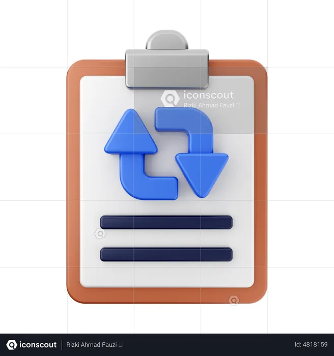 Sync Report  3D Icon