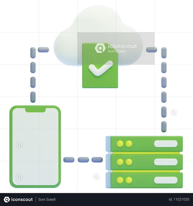 Synchronisation  3D Icon