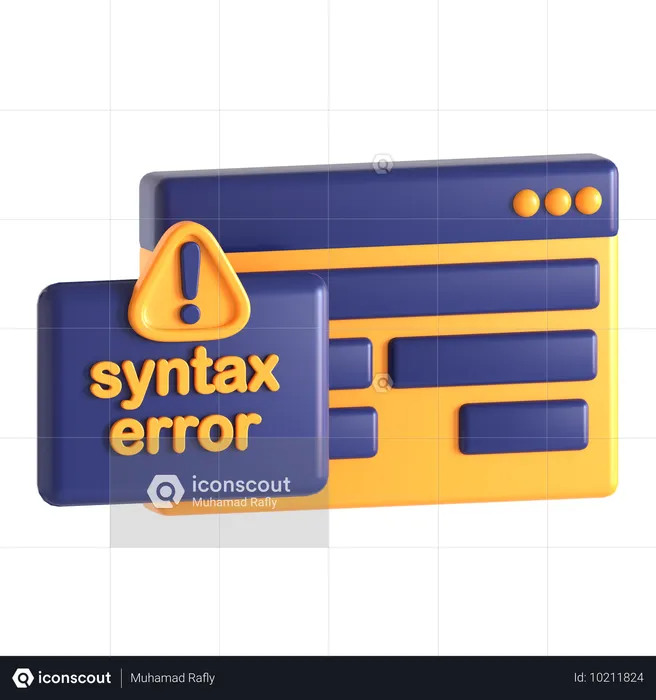 Syntax-Fehler  3D Icon