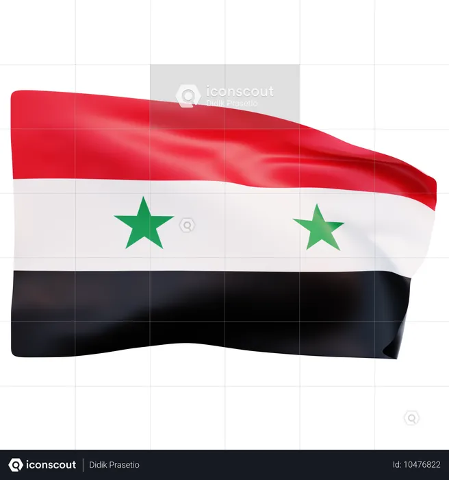 Syrien flagge Flag 3D Icon