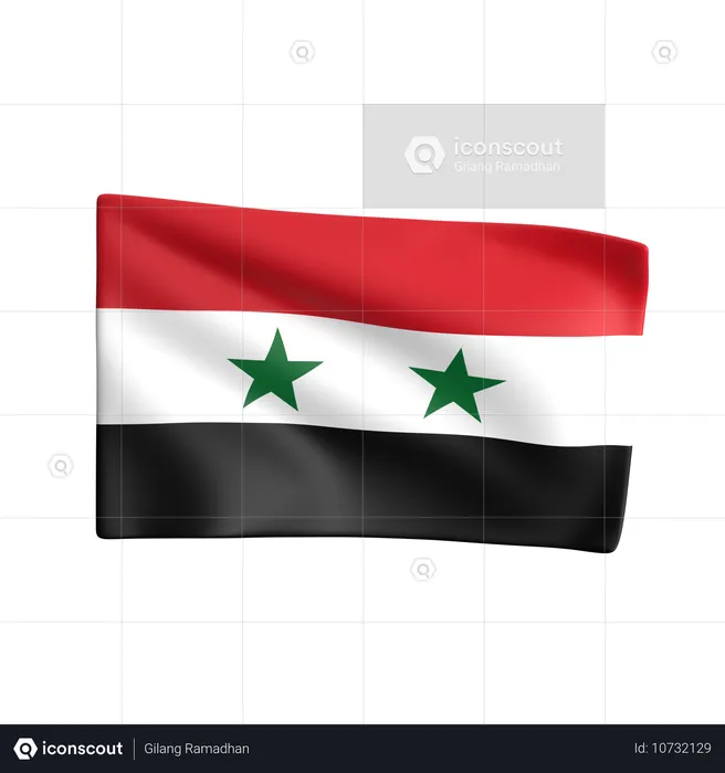 Syrien flagge Flag 3D Icon