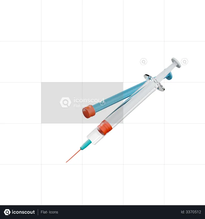 Syringe And Needle  3D Illustration