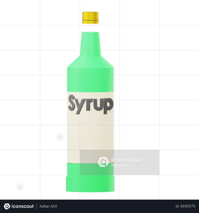 Syrup Bottle  3D Icon