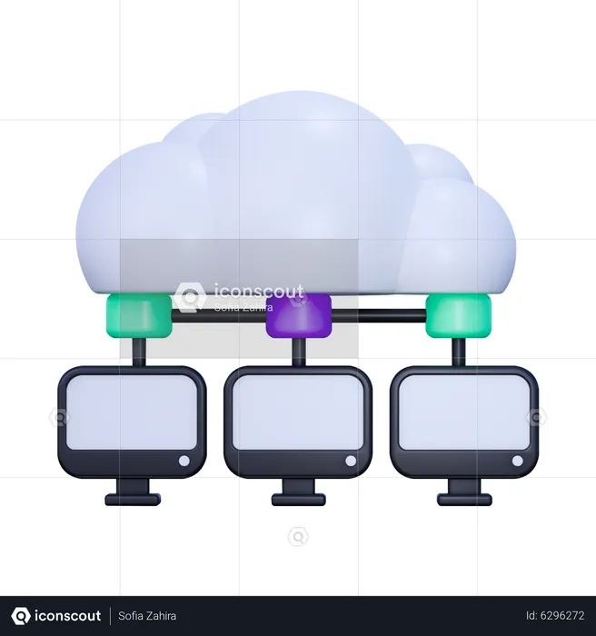 Système cloud  3D Icon