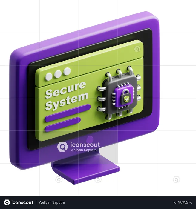Système sécurisé  3D Icon