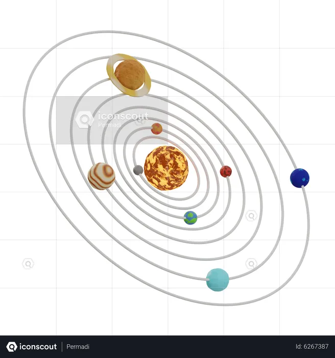 Système solaire  3D Icon