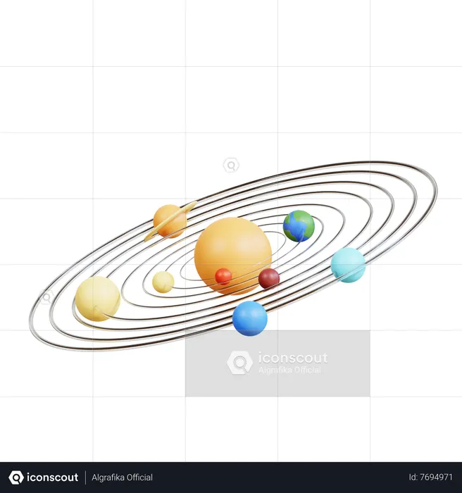 Système solaire  3D Icon