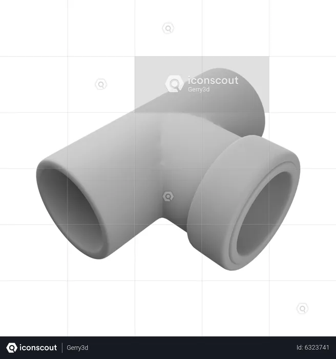 T Pipe  3D Icon