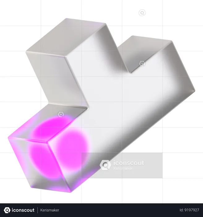 T Shaped Morphic  3D Icon
