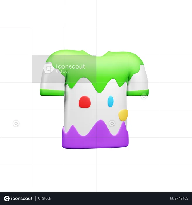 T-shirt de couleur  3D Icon