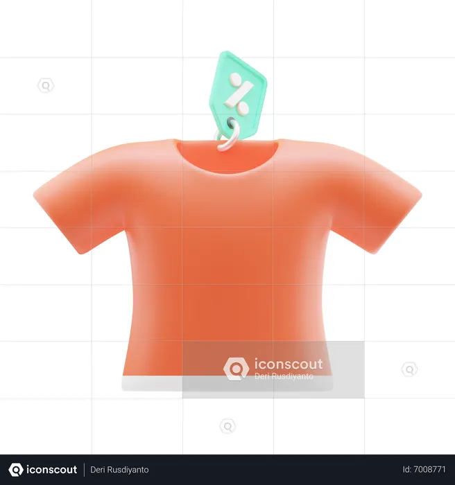 T Shirt Discount  3D Icon