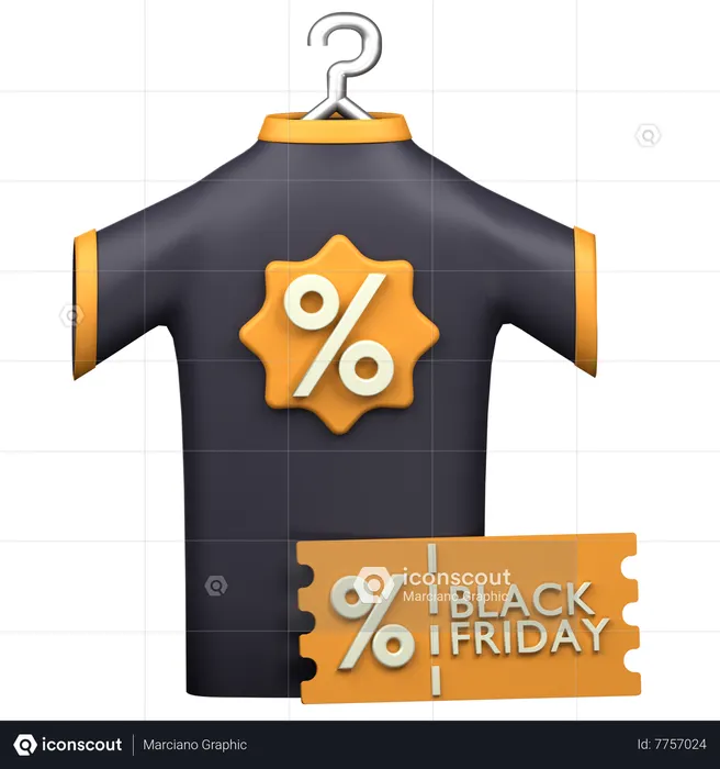 T Shirt Discount  3D Icon