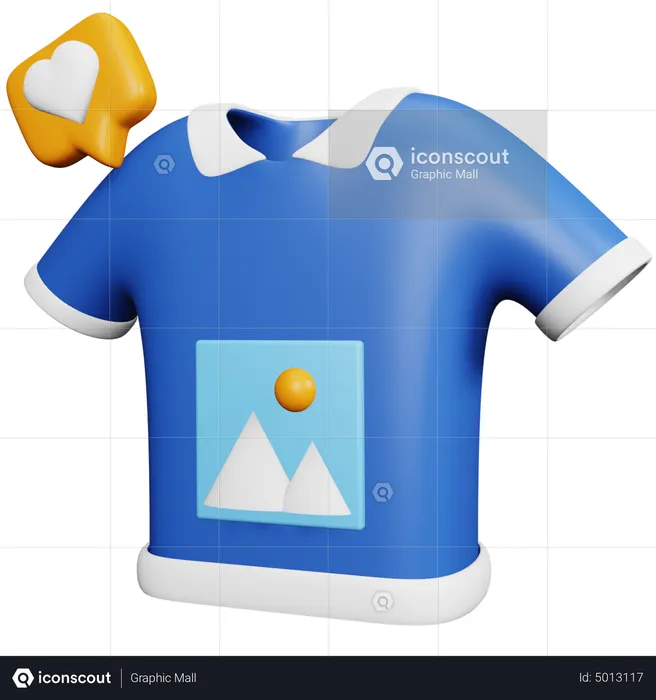 T-shirt Print  3D Icon
