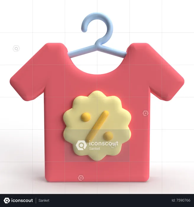 T Shirt Sale  3D Icon