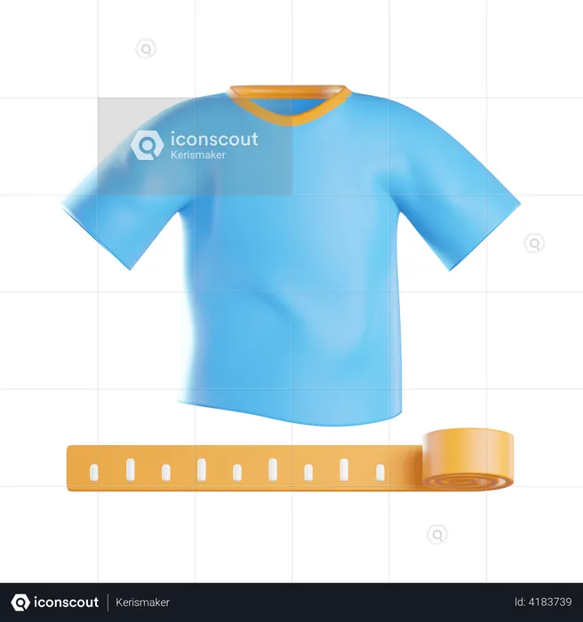 Taille du T-shirt  3D Icon
