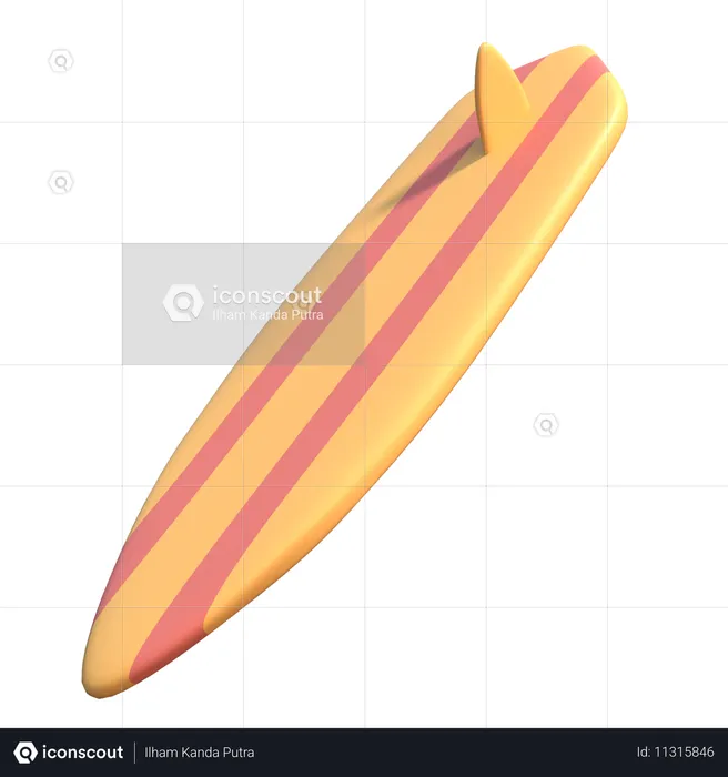 Tabla de surf  3D Icon