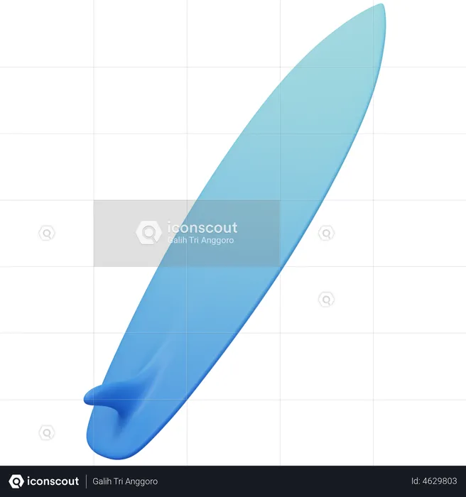 Tabla de surf  3D Illustration