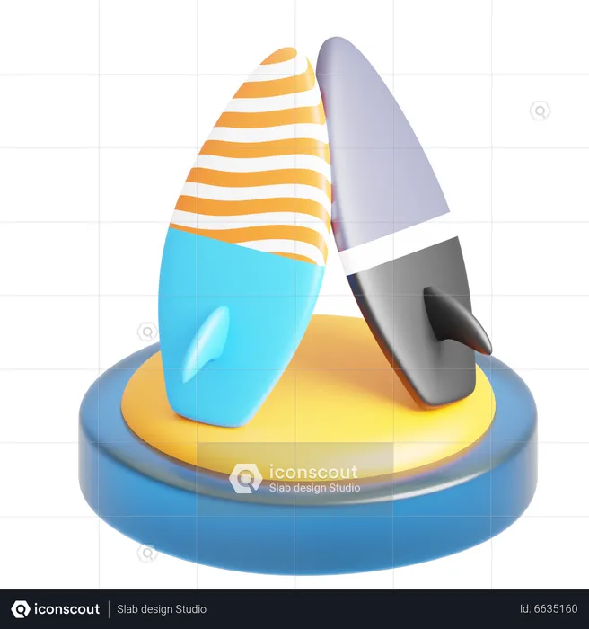 Tabla de surf  3D Icon