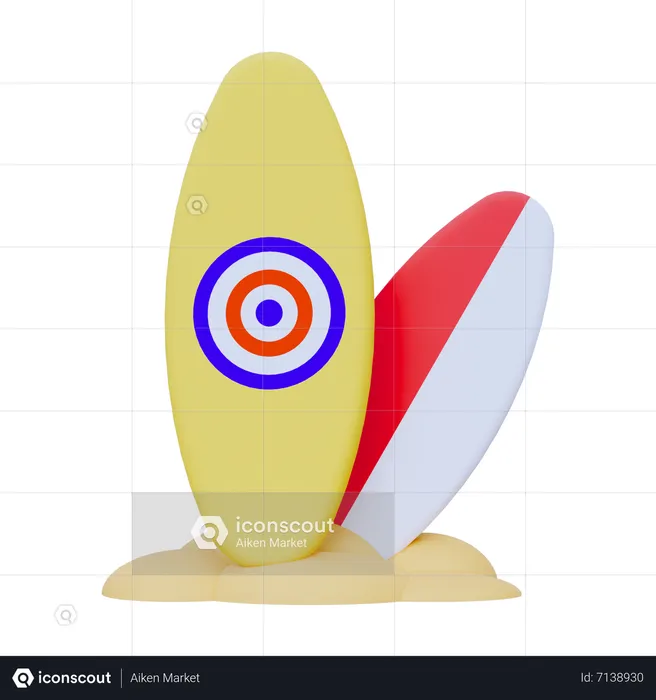 Tabla de surf  3D Icon