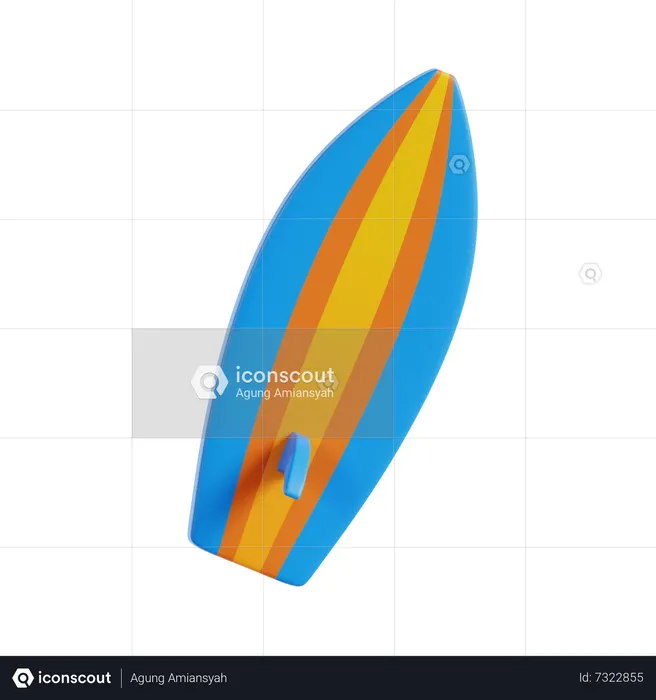 Tabla de surf  3D Icon