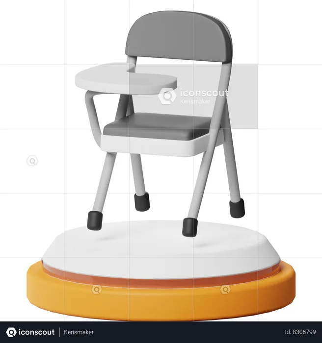 Table Chair  3D Icon