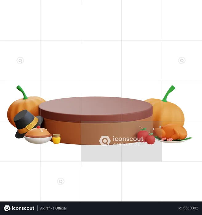 Table du dîner de Thanksgiving  3D Icon