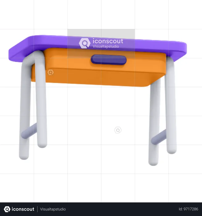 Table d'école  3D Icon