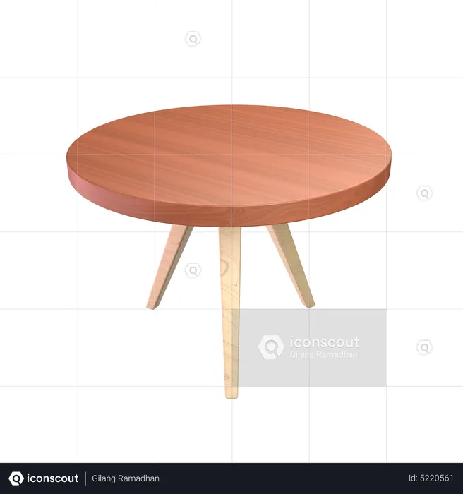 Table en bois  3D Icon