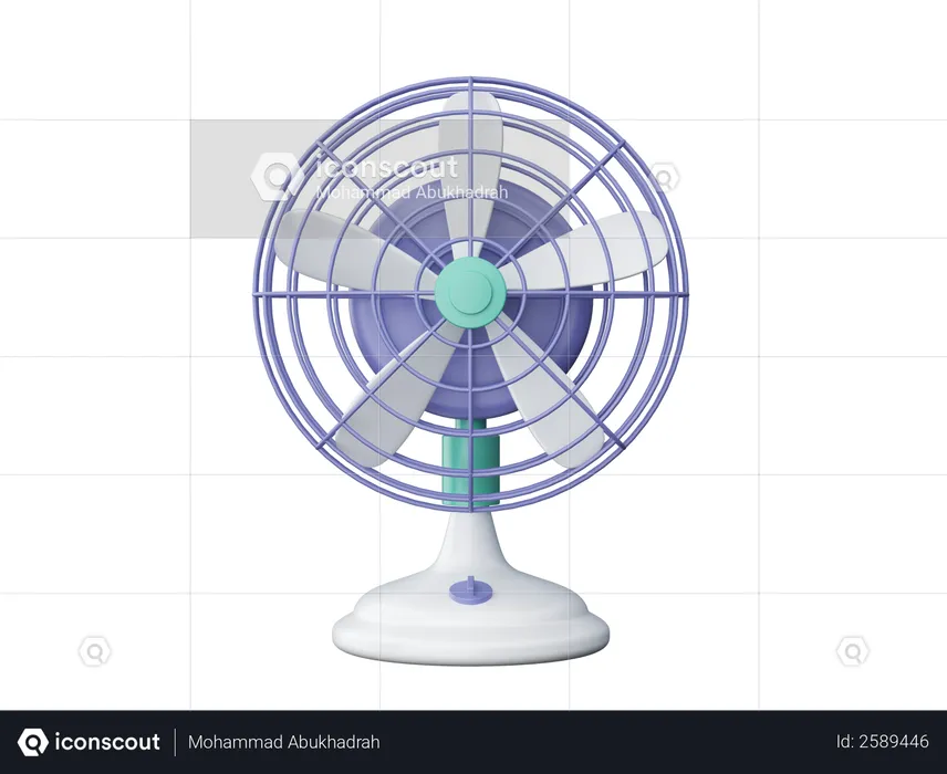 Table Fan  3D Illustration