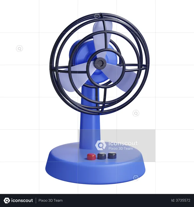Table Fan  3D Illustration