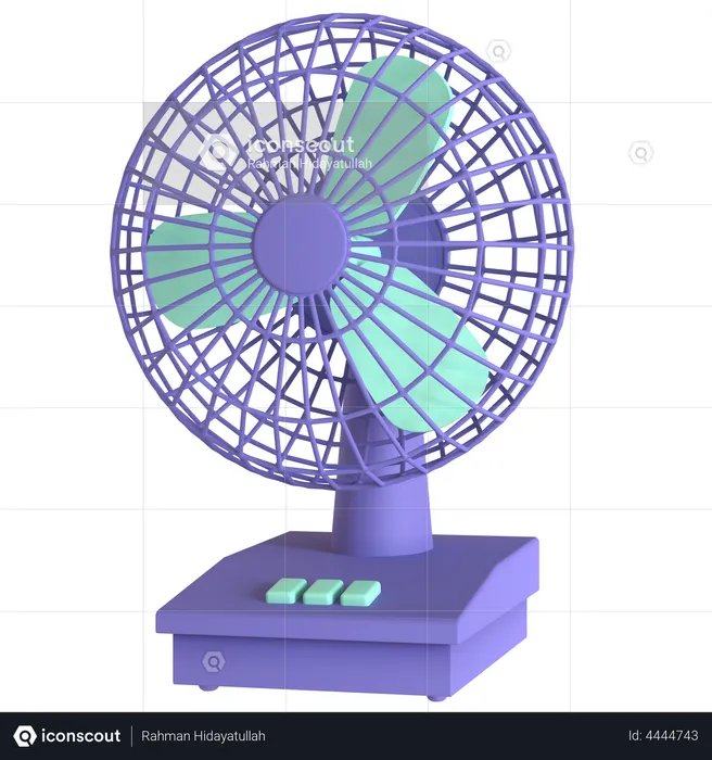 Table Fan  3D Illustration