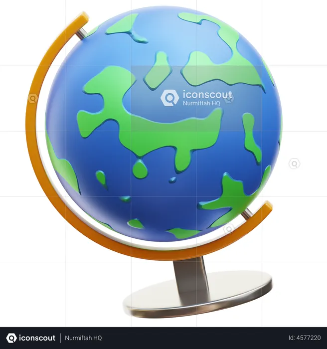 Table Globe  3D Illustration