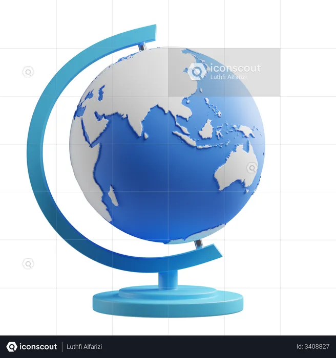 Table Globe  3D Illustration