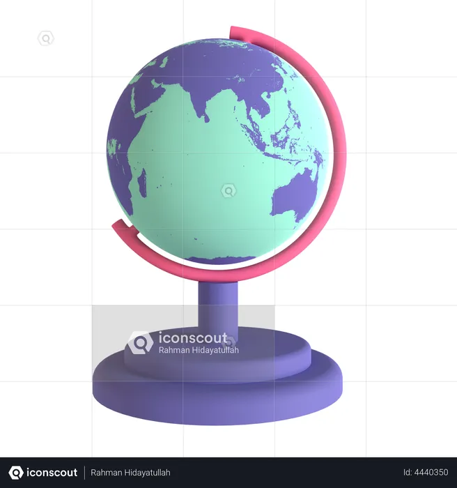 Table Globe  3D Illustration