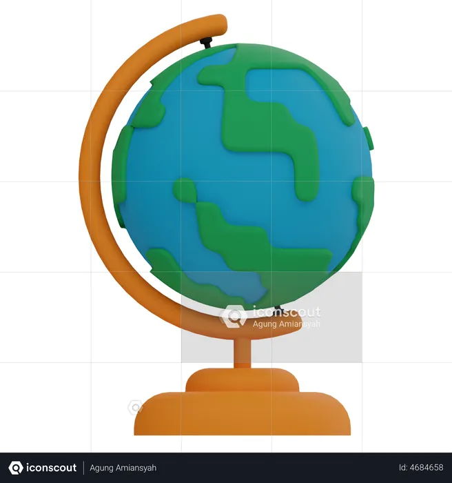 Globe de table  3D Illustration