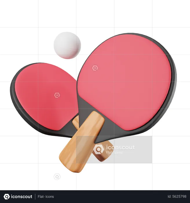 Table Tennis  3D Illustration