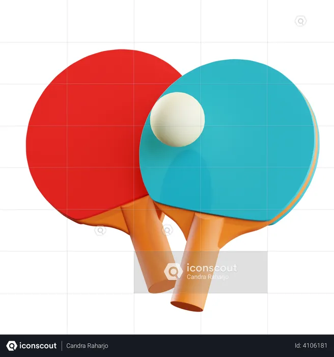 Table Tennis  3D Illustration