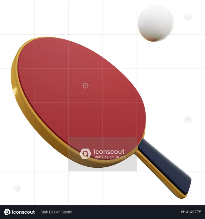 Table Tennis  3D Illustration