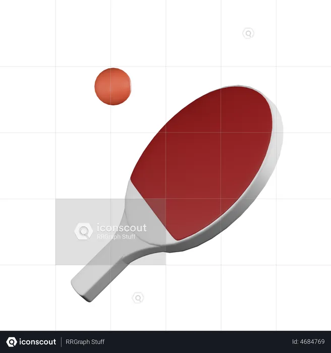 Table Tennis  3D Illustration