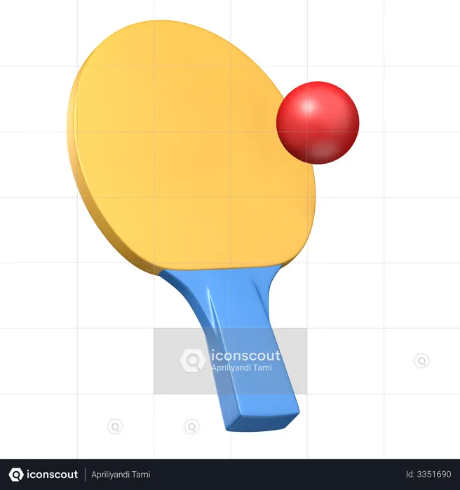 Table Tennis equipment 3D Illustration download in PNG, OBJ or Blend format