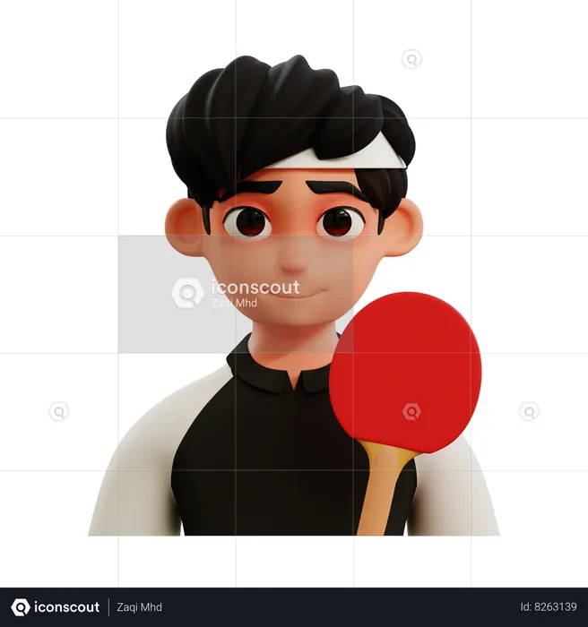 Table Tennis Player  3D Icon