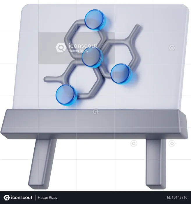 Chimie sur tableau blanc  3D Icon