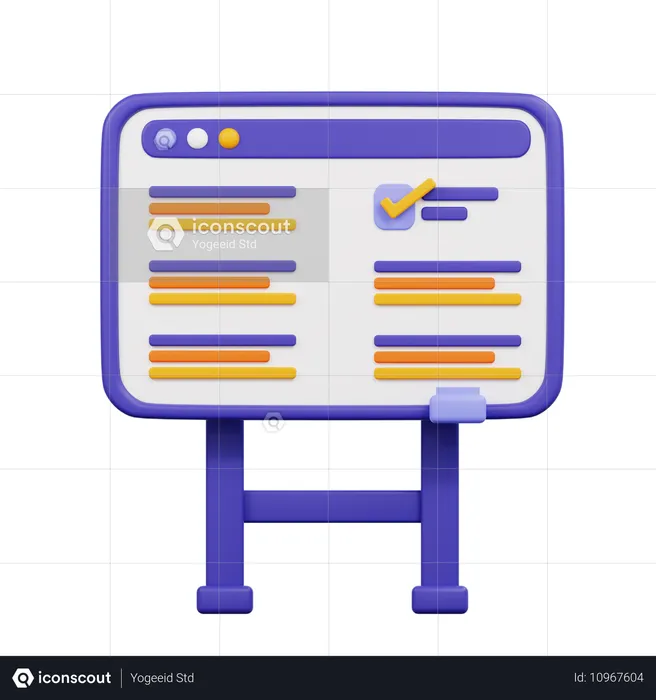 Tableau blanc numérique  3D Icon