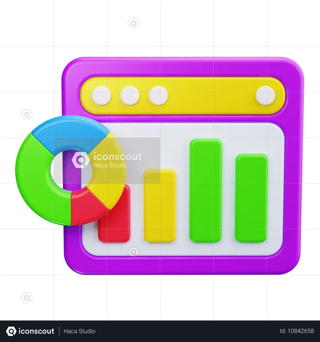 Tableau de bord des données  3D Icon