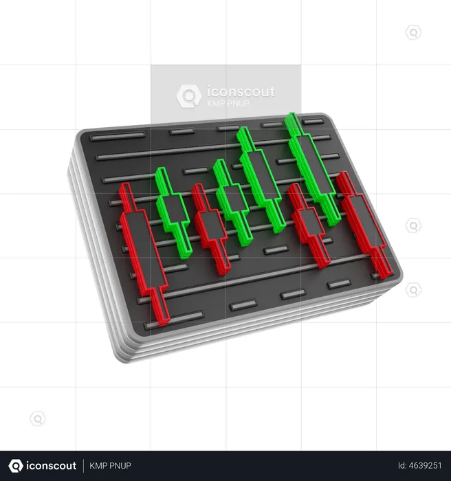 Tableau des bougies  3D Illustration