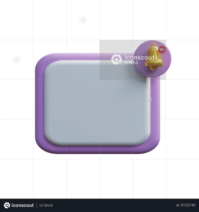 Tableau de notifications  3D Icon