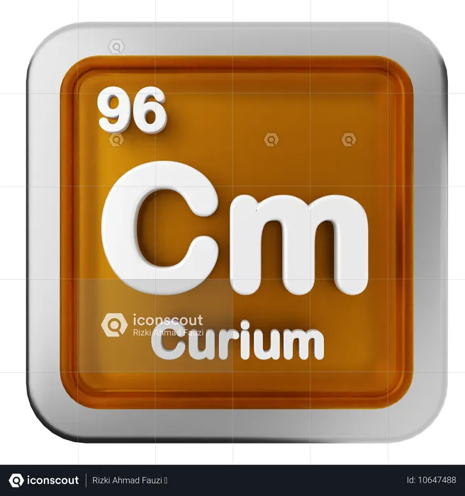 Tableau périodique du curium  3D Icon